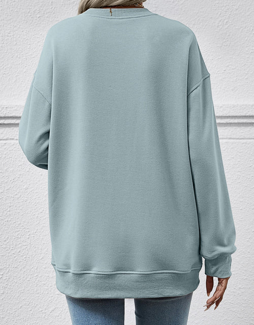 Load image into Gallery viewer, Round Neck Long Sleeve Sweatshirt
