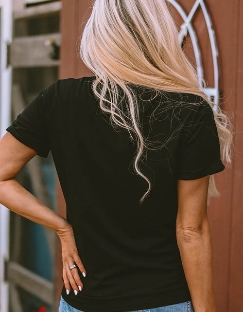 Load image into Gallery viewer, Graphic Round Neck Short Sleeve T-Shirt

