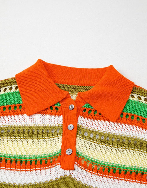 Load image into Gallery viewer, Openwork Stripe Sleeveless Sweater Dress
