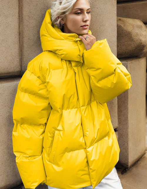 Load image into Gallery viewer, Pocketed Zip Up Hooded Puffer Jacket
