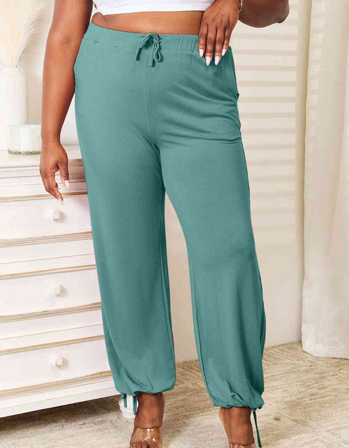 Load image into Gallery viewer, Basic Bae Full Size Soft Rayon Drawstring Waist Pants with Pockets
