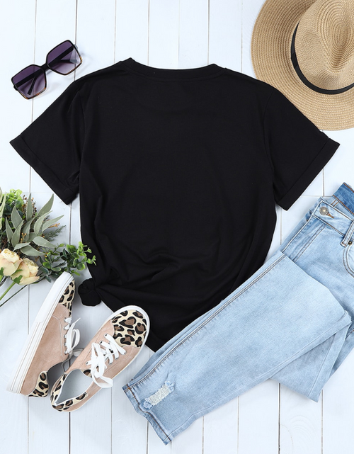 Load image into Gallery viewer, AMEN Bow Round Neck Short Sleeve T Shirt
