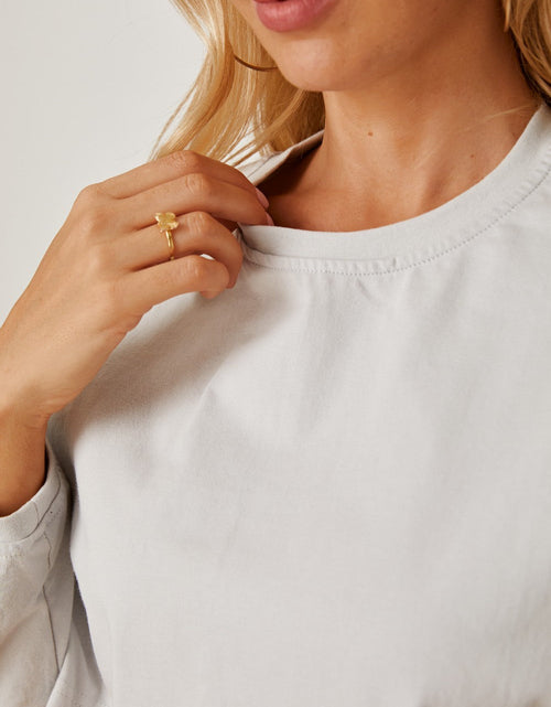 Load image into Gallery viewer, Round Neck Dropped Shoulder Cropped Sweatshirt
