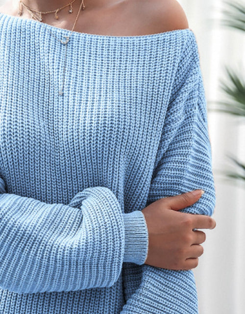 Load image into Gallery viewer, Rib-Knit Mini Sweater Dress
