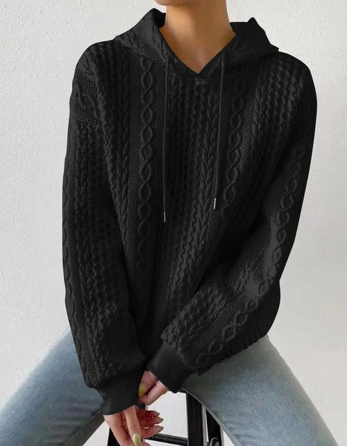 Load image into Gallery viewer, Drawstring Drop Shoulder Long Sleeve Hoodie
