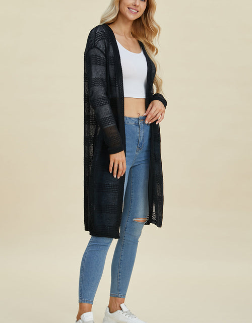 Load image into Gallery viewer, Double Take Full Size Open Front Longline Cardigan
