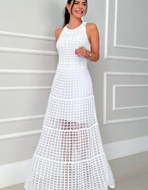 Load image into Gallery viewer, Hollowed-Out Sleeveless Maxi Dress
