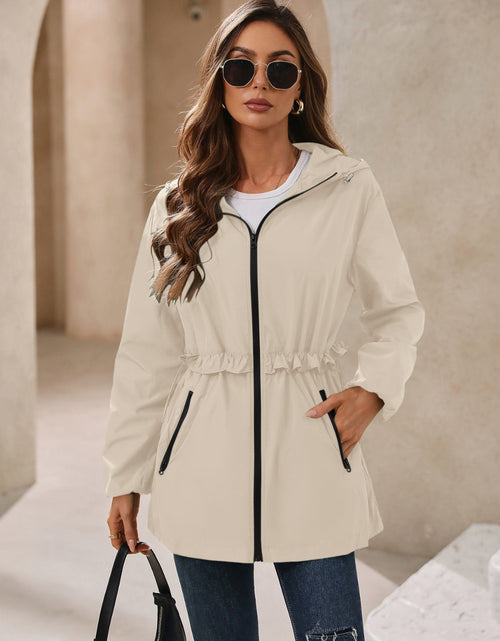 Load image into Gallery viewer, Ivy Lane Outdoor Waterproof Long Sleeve Hooded Windbreaker
