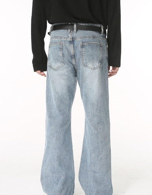 Load image into Gallery viewer, Washed Bootcut Men's Jeans with Pockets
