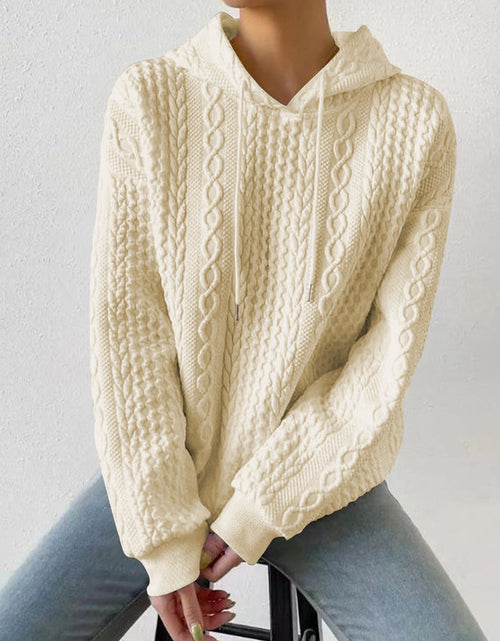 Load image into Gallery viewer, Drawstring Drop Shoulder Long Sleeve Hoodie
