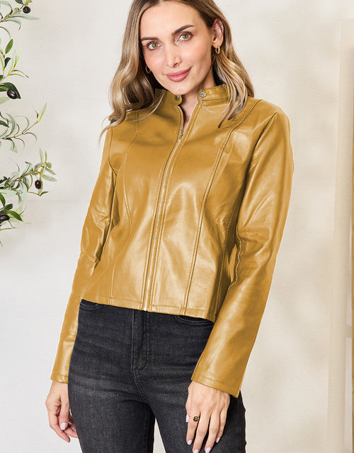 Load image into Gallery viewer, Mock Neck Zip Up Jacket
