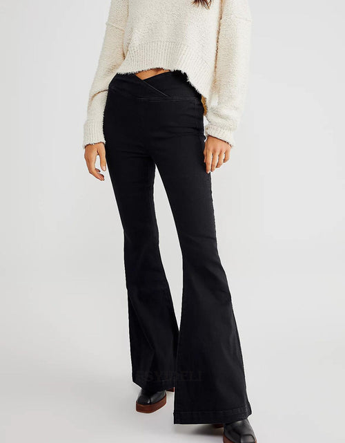 Load image into Gallery viewer, Asymmetric Waist Flare Jeans
