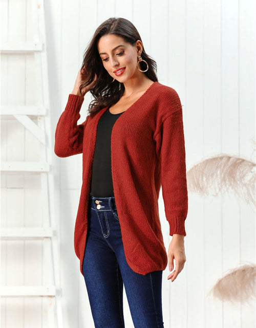 Load image into Gallery viewer, Open Front Long Sleeve Cardigan
