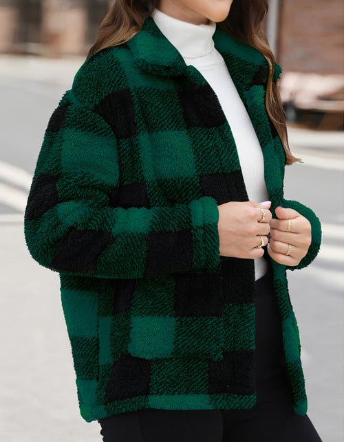 Load image into Gallery viewer, Button Up Drop Shoulder Fuzzy Jacket
