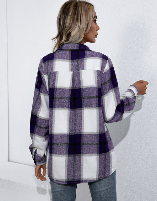 Load image into Gallery viewer, Ivy Lane Plaid Button Up Flannel Shirt
