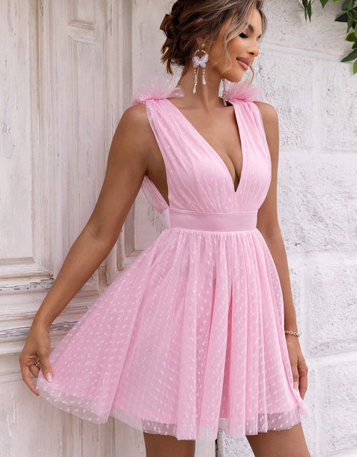 Load image into Gallery viewer, Open Back Sleeveless Mesh Dress

