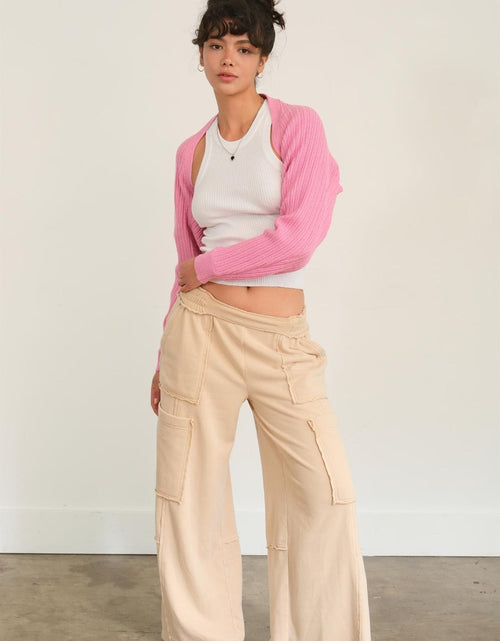 Load image into Gallery viewer, HYFVE Ribbed Knit Bolero Cardigan
