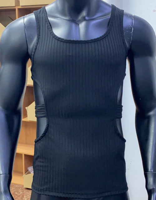 Load image into Gallery viewer, Men's Side Cutout Round Neck Tank
