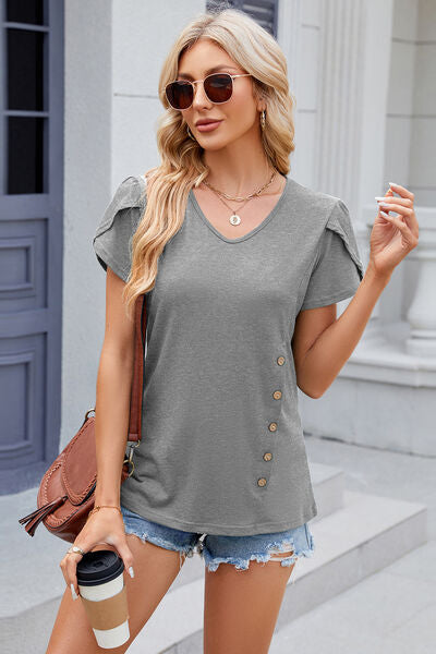 Load image into Gallery viewer, V-Neck Short Sleeve T-Shirt
