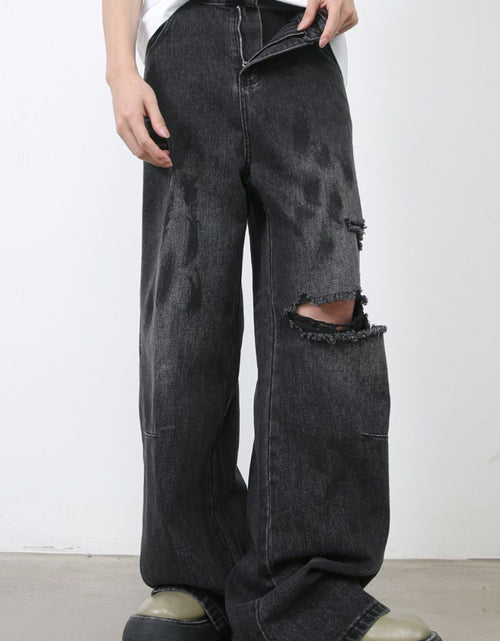 Load image into Gallery viewer, Men's Distressed Baggy Jeans
