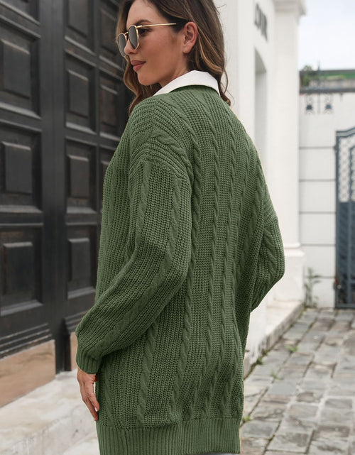 Load image into Gallery viewer, Open Front Longline Cardigan with Pockets
