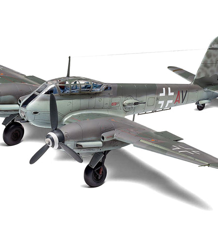 Level 2 Model Kit Messerschmitt Me410A-1/U2 & U4 Fighter-Bomber Aircraft with 2 Scheme Options 1/72 Plastic Model Kit by Airfix
