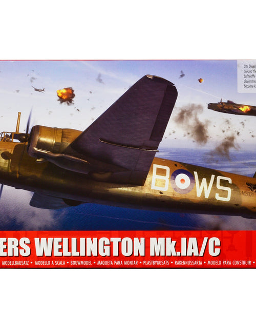 Load image into Gallery viewer, Level 3 Model Kit Vickers Wellington Mk.IA/C Bomber Aircraft with 2 Scheme Options 1/72 Plastic Model Kit by Airfix
