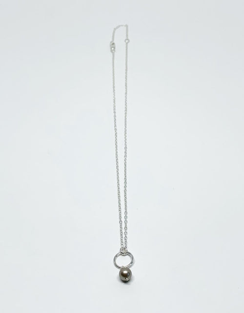Load image into Gallery viewer, Pearl Drop Charm Necklace by Jennifer Cervelli Jewelry
