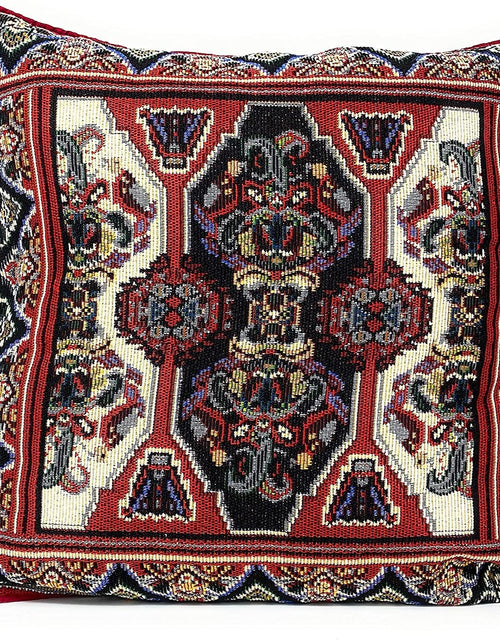 Load image into Gallery viewer, DaDalogy Elegant Majestic Kilim Red Rug Ornate Tapestry Throw Pillow Covers 16" x 16" (18195) by DaDa Bedding Collection

