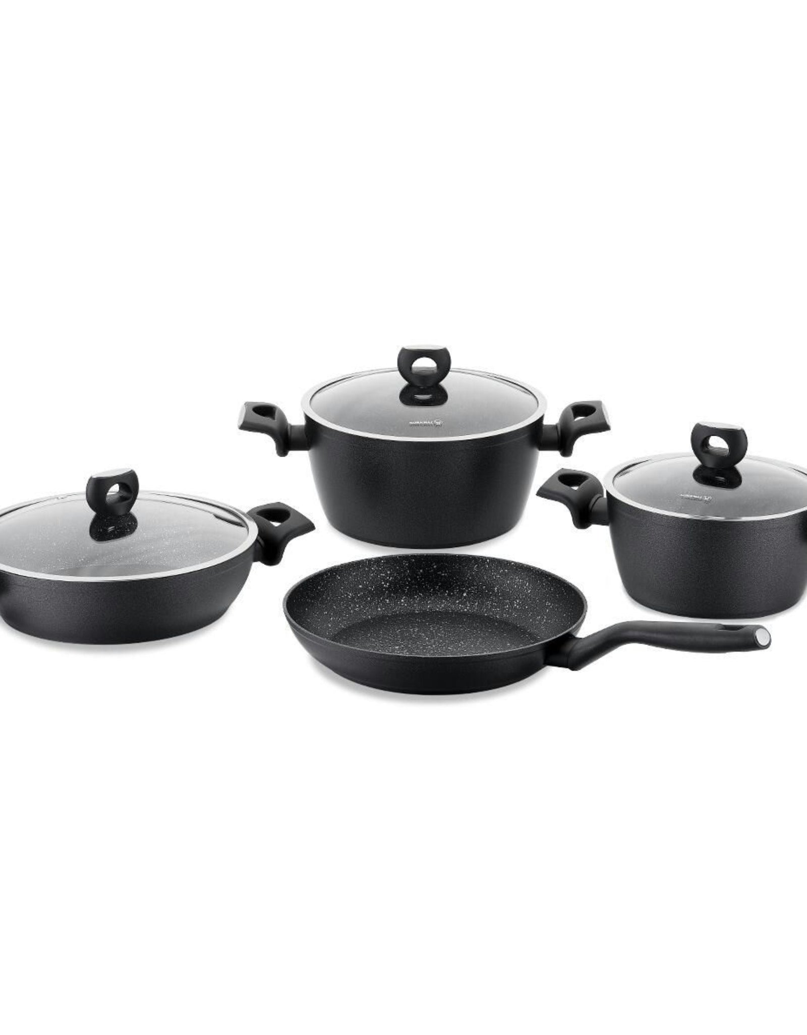 Korkmaz Nora 7Pcs Cookware Ser - Black