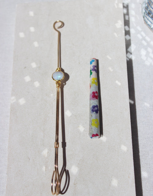 Load image into Gallery viewer, Moonstone Joint Holder by Toasted Jewelry
