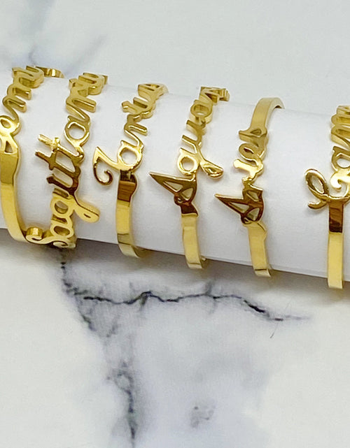 Load image into Gallery viewer, Scripted Zodiac Ring by Ellisonyoung.com
