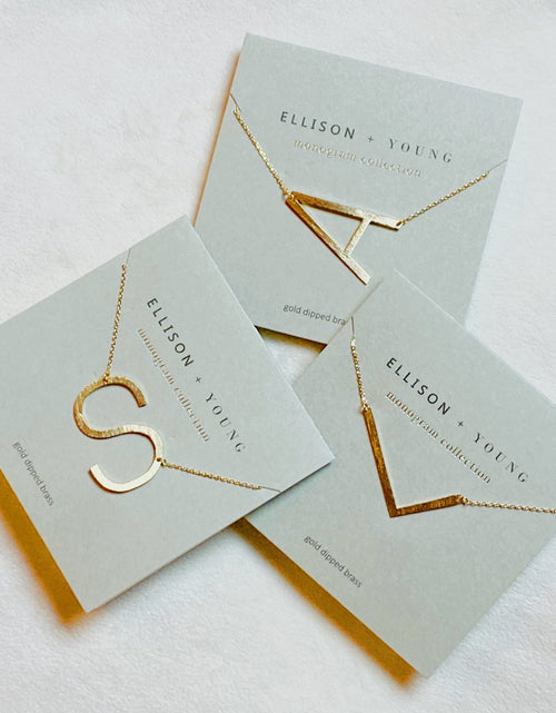 Load image into Gallery viewer, Monogram Collection Initial Necklace by Ellisonyoung.com
