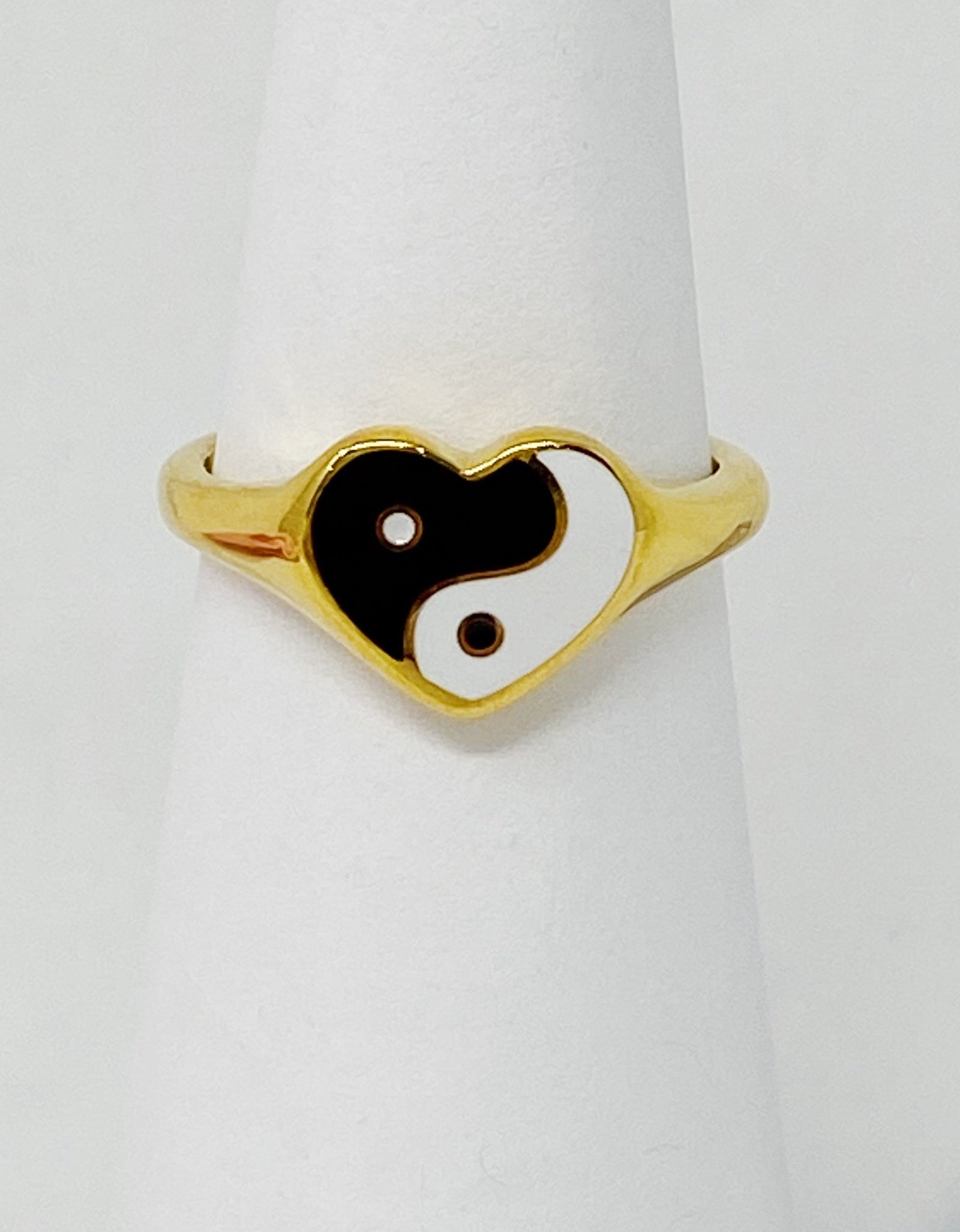 Yin Yang Heart Signet Ring by Ellisonyoung.com