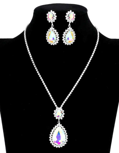 Load image into Gallery viewer, Teardrop Accented Rhinestone Necklace by Madeline Love
