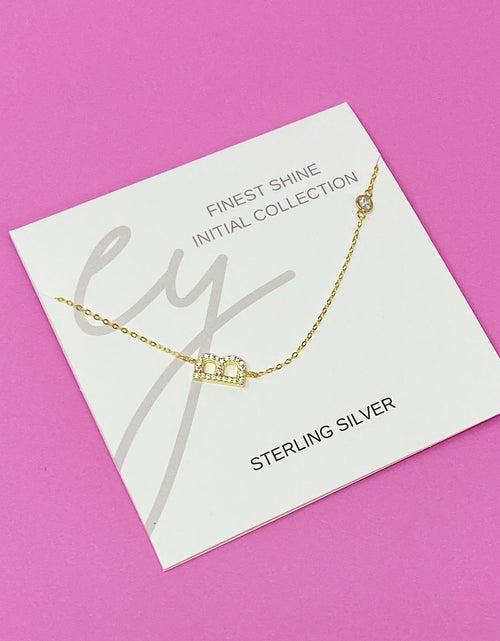Load image into Gallery viewer, Finest Shine Initial Sterling Silver Necklace by Ellisonyoung.com
