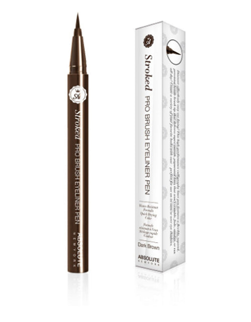 Load image into Gallery viewer, ABSOLUTE Stroked Pro Brush Eyeliner Pen - Dark Brown
