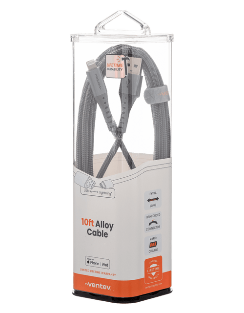 Load image into Gallery viewer, Ventev Chargesync Alloy USB A to Apple Lightning Cable 10ft by Ventev
