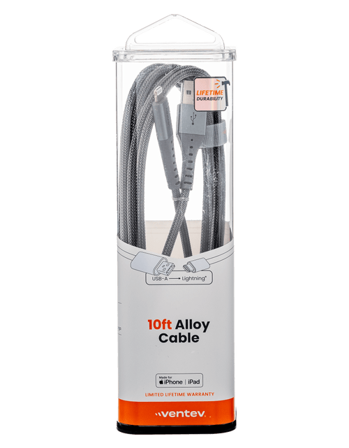Load image into Gallery viewer, Ventev Chargesync Alloy USB A to Apple Lightning Cable 10ft by Ventev
