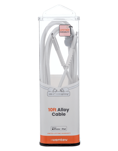 Load image into Gallery viewer, Ventev Chargesync Alloy USB C to Apple Lightning Cable 10ft by Ventev
