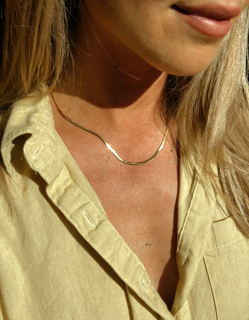 Load image into Gallery viewer, Herringbone Chain by Toasted Jewelry
