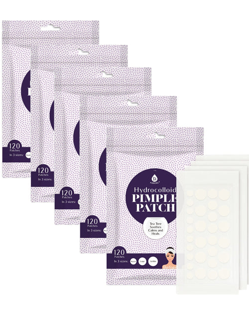 Load image into Gallery viewer, Hydrocolloid Pimple Patch, 120-Count, Multi Size Acne Solution 5 Pack by Pursonic
