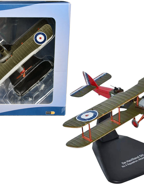 Load image into Gallery viewer, De Havilland DH4 Bomber Plane "5 Squadron Royal Naval Air Service" (1918) "Oxford Aviation" Series 1/72 Diecast Model Airplane by Oxford Diecast
