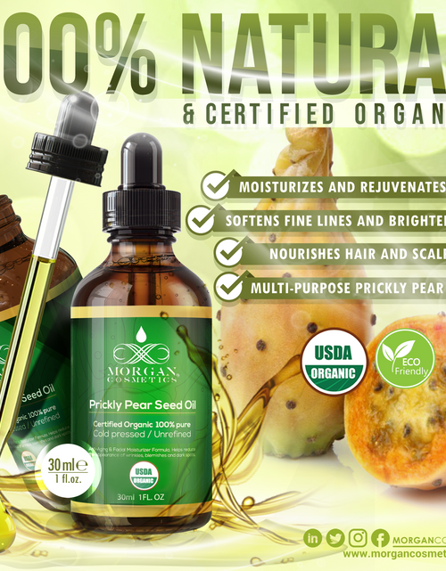 Load image into Gallery viewer, Organic Prickly Pear Seed Oil 1 oz by Morgan Cosmetics
