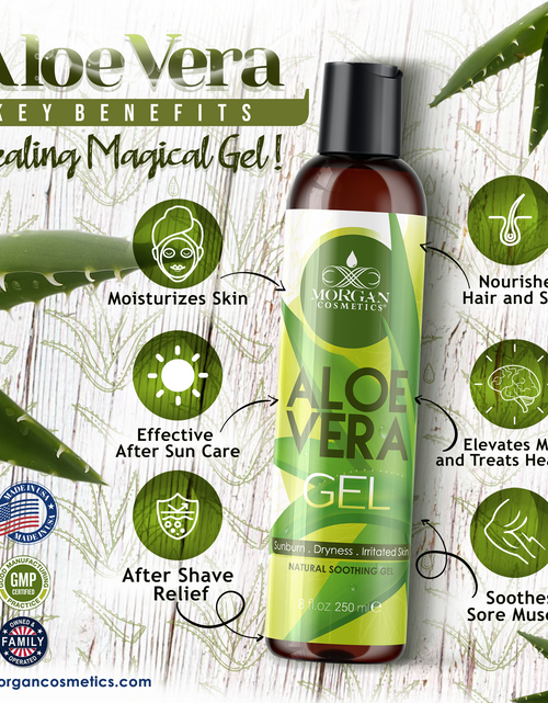 Load image into Gallery viewer, Morgan Cosmetics Pure Aloe Vera Gel 8 oz by Morgan Cosmetics

