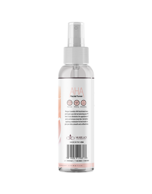 Load image into Gallery viewer, AHA Facial Toner 4 oz for Aging Skin - Hydrating Toner for Dry Skin - Face Toner for Acne Prone Skin - Pore Minimizing Toner for Oily Skin - Facial Toner Spray (4 Oz) by Morgan Cosmetics
