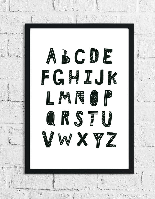 Load image into Gallery viewer, Scandinavian Alphabet Children's Nursery Bedroom Wall Decor Print by WinsterCreations™ Official Store
