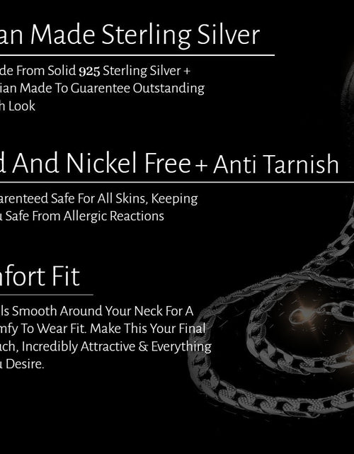 Load image into Gallery viewer, Sterling Silver 925 Miami Cuban Link Chain 4MM, 16"-24", Cuban Curb Chain Necklace, Italian Made Sterling Silver 925 Unisex Chain by Donatello Gian
