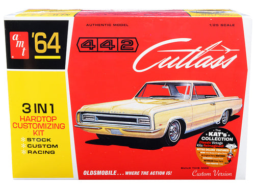 Load image into Gallery viewer, Skill 2 Model Kit 1964 Oldsmobile Cutlass 442 Hardtop 3-in-1 Kit 1/25 Scale Model by AMT
