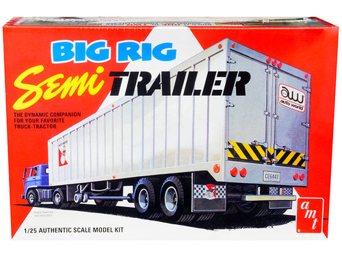 Load image into Gallery viewer, Skill 3 Model Kit Big Rig Semi Trailer with 2 Pallets 2-In-1 Kit 1/25 Scale Model by AMT
